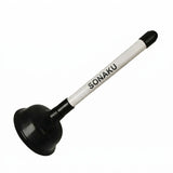 Sink Plunger for Unblocking Drains – Lightweight and Powerful 100mm (4") Cup with 225mm (9") Plastic Handle, Suitable for Kitchen, Bathroom, Utility Sinks, White/Black