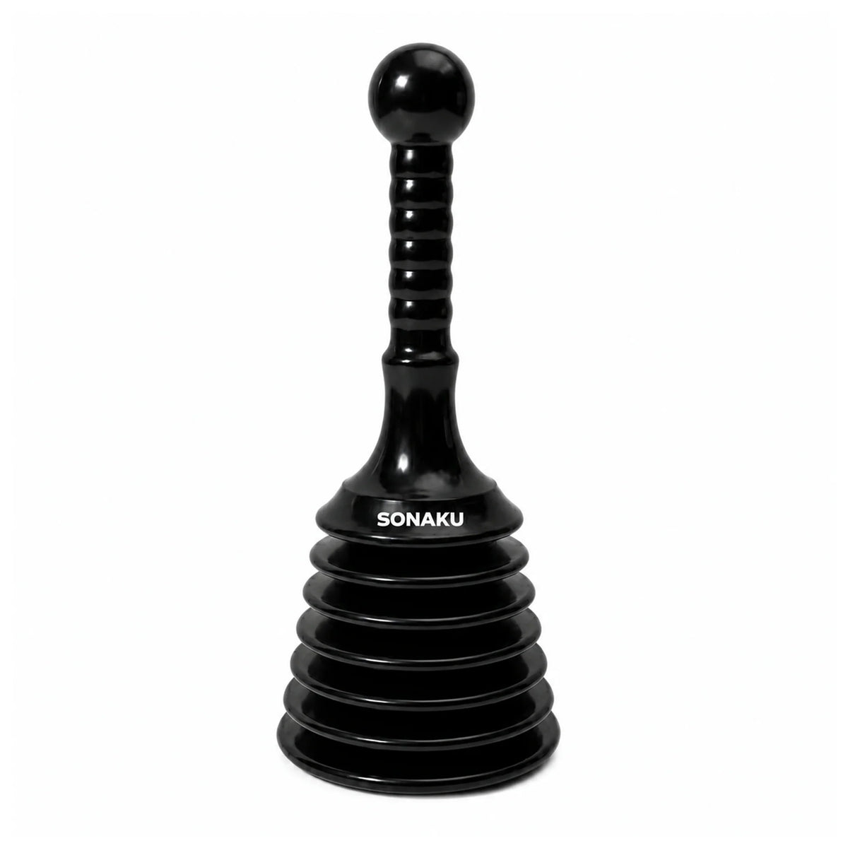 Heavy Duty Drain Plunger, Powerful Sink & Toilet Unblocker for Kitchens, Bathrooms, Sinks, Baths, Showers & Waste Pipes, Large Bellows Suction Plumber Tool, Black